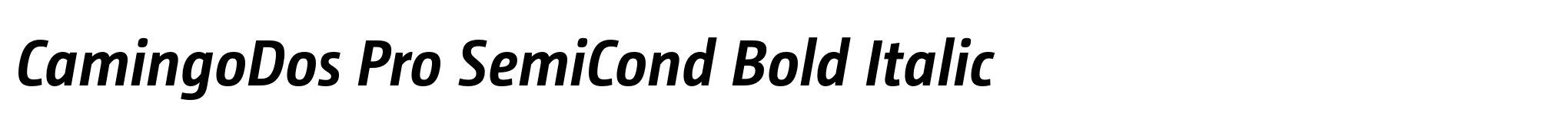 CamingoDos Pro SemiCond Bold Italic image
